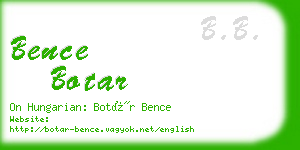 bence botar business card